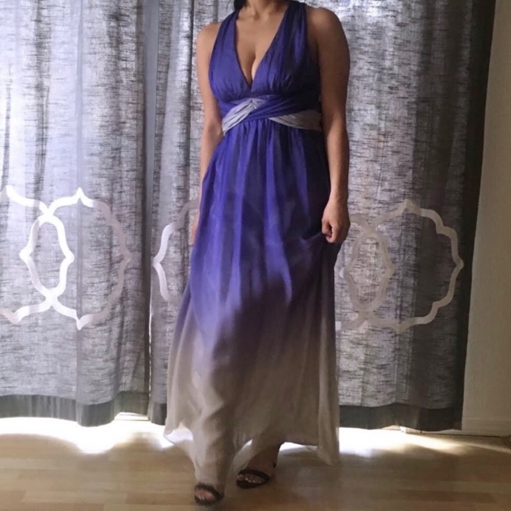 ABS collection blue ombré formal gown